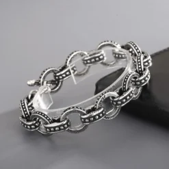 Retro Round Stainless Steel Patchwork Bracelets 1 Piece -Deals Glis Jewel Store 1591402903535489024