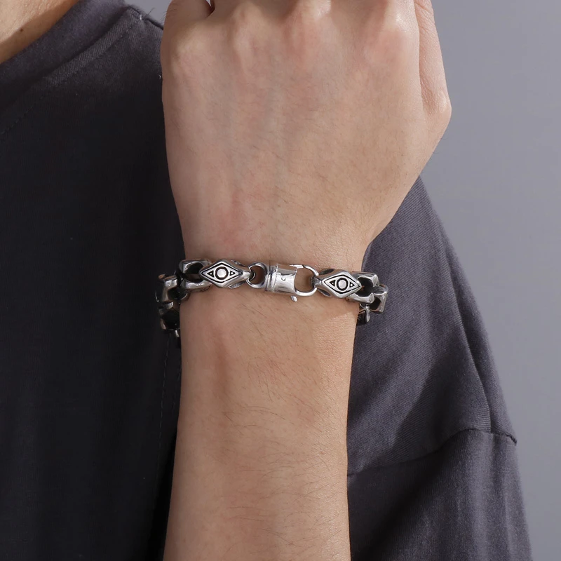 Fashion Geometric Stainless Steel Patchwork Bracelets 1 Piece 7 Fashion Geometric Stainless Steel Patchwork Bracelets 1 Piece - Image 7