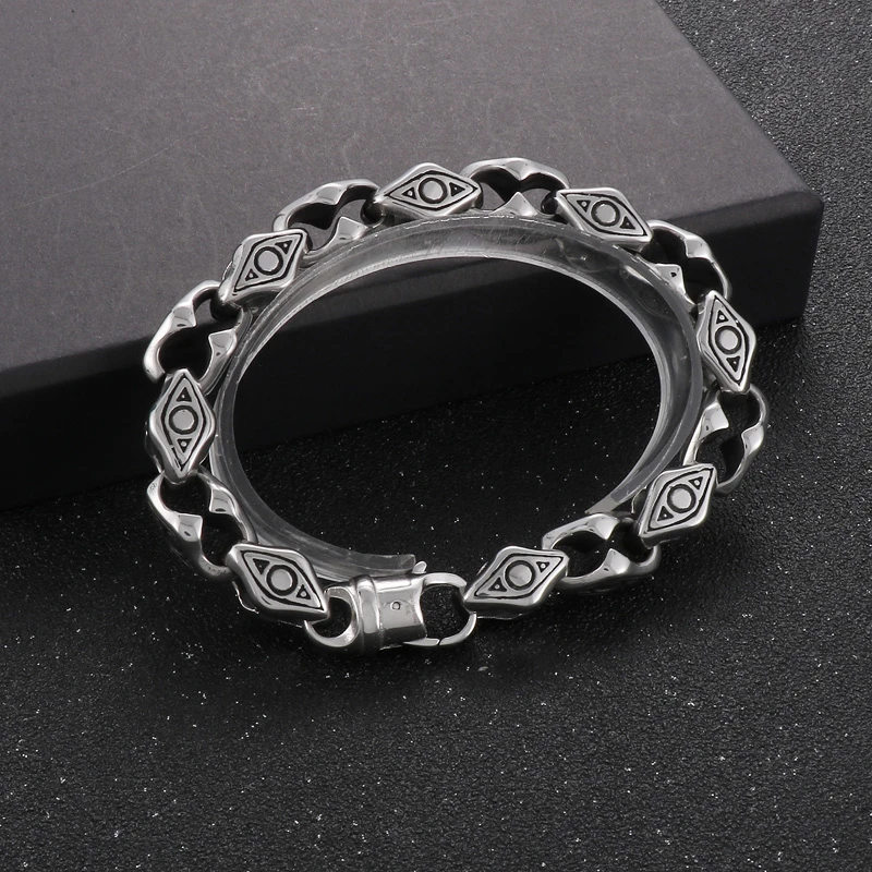 Fashion Geometric Stainless Steel Patchwork Bracelets 1 Piece 5 Fashion Geometric Stainless Steel Patchwork Bracelets 1 Piece - Image 5