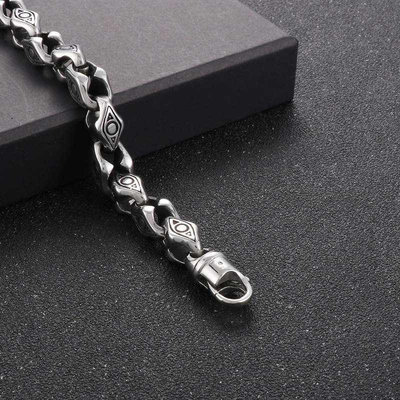 Fashion Geometric Stainless Steel Patchwork Bracelets 1 Piece 2 Fashion Geometric Stainless Steel Patchwork Bracelets 1 Piece - Image 2