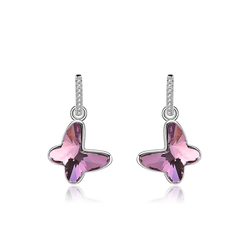 Simple Style Bow Knot Sterling Silver Plating Artificial Crystal Earrings 1 Pair 1 Simple Style Bow Knot Sterling Silver Plating Artificial Crystal Earrings 1 Pair