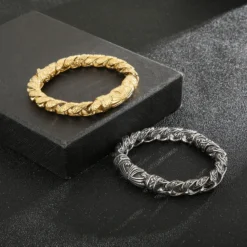 Punk Geometric Stainless Steel Plating Bracelets 1 Piece 12 Punk Geometric Stainless Steel Plating Bracelets 1 Piece -Deals Glis Jewel Store 1593578701465980928