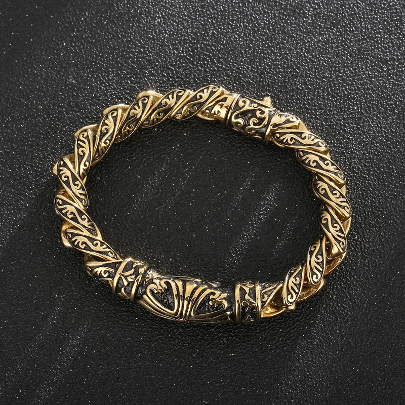 Punk Geometric Stainless Steel Plating Bracelets 1 Piece 4 Punk Geometric Stainless Steel Plating Bracelets 1 Piece - Image 4