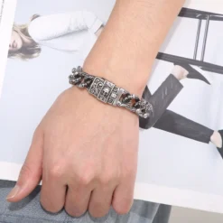 Hip-Hop Skull Stainless Steel Bracelets 1 Piece -Deals Glis Jewel Store 1593581420838785024