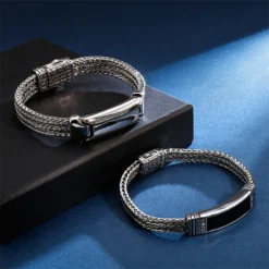 Hip-Hop Geometric Stripe Stainless Steel Bracelets 1 Piece -Deals Glis Jewel Store 1596396490597732352
