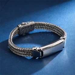 Hip-Hop Geometric Stripe Stainless Steel Bracelets 1 Piece -Deals Glis Jewel Store 1596396490635481088