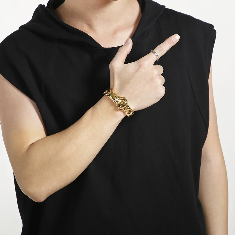 Fashion Solid Color Titanium Steel Bracelets 1 Piece 5 Fashion Solid Color Titanium Steel Bracelets 1 Piece - Image 5