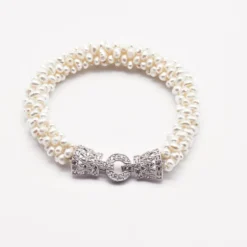 Retro Geometric Pearl Sterling Silver Bracelets 1 Piece -Deals Glis Jewel Store 1605454120674791424