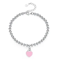 Sweet Heart Shape Sterling Silver Plating Bracelets 8 Sweet Heart Shape Sterling Silver Plating Bracelets -Deals Glis Jewel Store 1607278312474939392