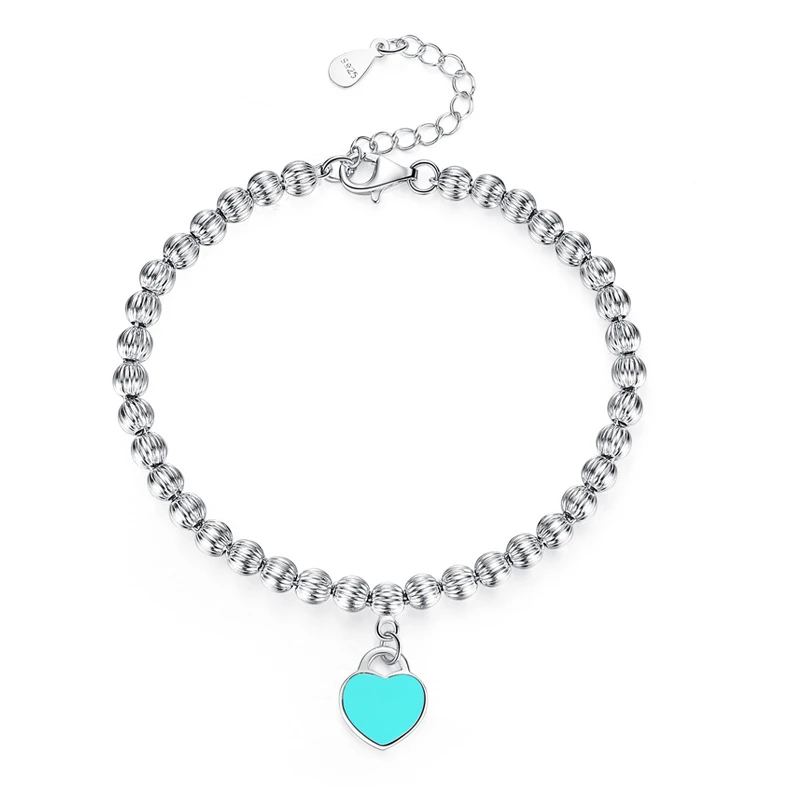 Sweet Heart Shape Sterling Silver Plating Bracelets 5 Sweet Heart Shape Sterling Silver Plating Bracelets - Image 5