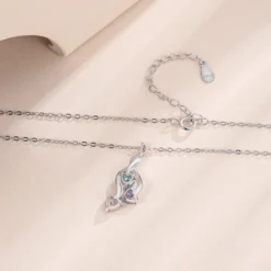 Elegant Geometric Sterling Silver Plating Zircon Pendant Necklace -Deals Glis Jewel Store 1607577204563251200