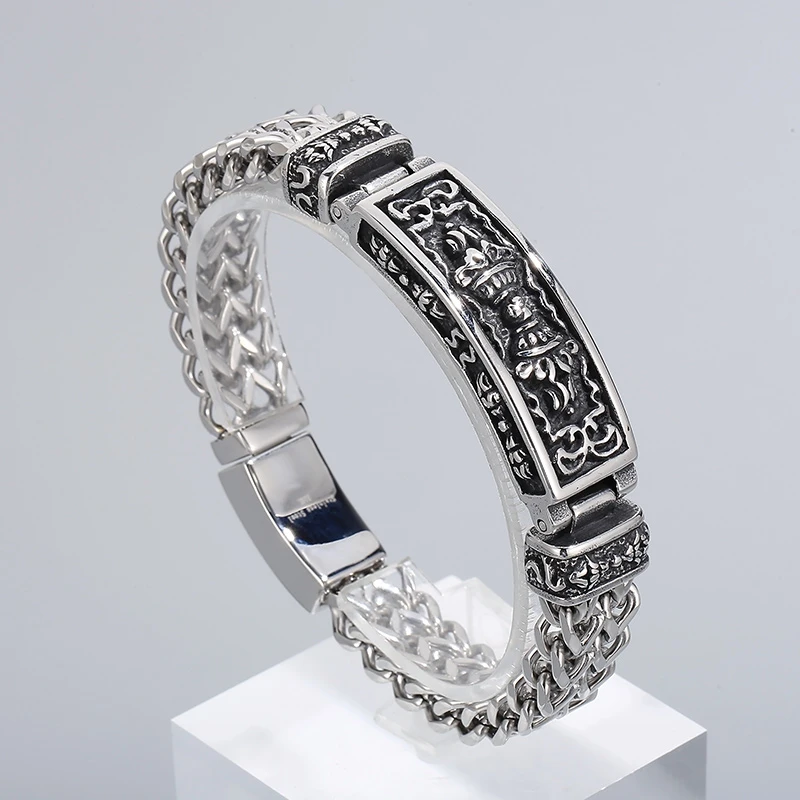 Hip-Hop Geometric Titanium Steel Stripe Bracelets 1 Piece 10 Hip-Hop Geometric Titanium Steel Stripe Bracelets 1 Piece - Image 10