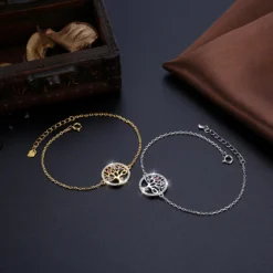 Simple Style Tree Sterling Silver Plating Artificial Crystal Bracelets -Deals Glis Jewel Store 1608401175999287296