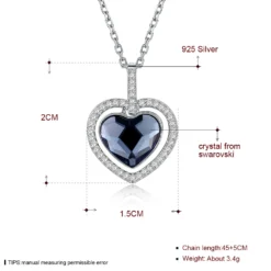 Simple Style Heart Shape Sterling Silver Plating Zircon Pendant Necklace 1 Piece 8 Simple Style Heart Shape Sterling Silver Plating Zircon Pendant Necklace 1 Piece -Deals Glis Jewel Store 1608401283822260224
