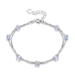 Simple Style Square Sterling Silver Plating Artificial Crystal Bracelets 11 Simple Style Square Sterling Silver Plating Artificial Crystal Bracelets -Deals Glis Jewel Store 1608401379674689536 1