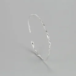 Simple Style Geometric Sterling Silver Polishing Bangle 1 Piece -Deals Glis Jewel Store 1610115998449537024