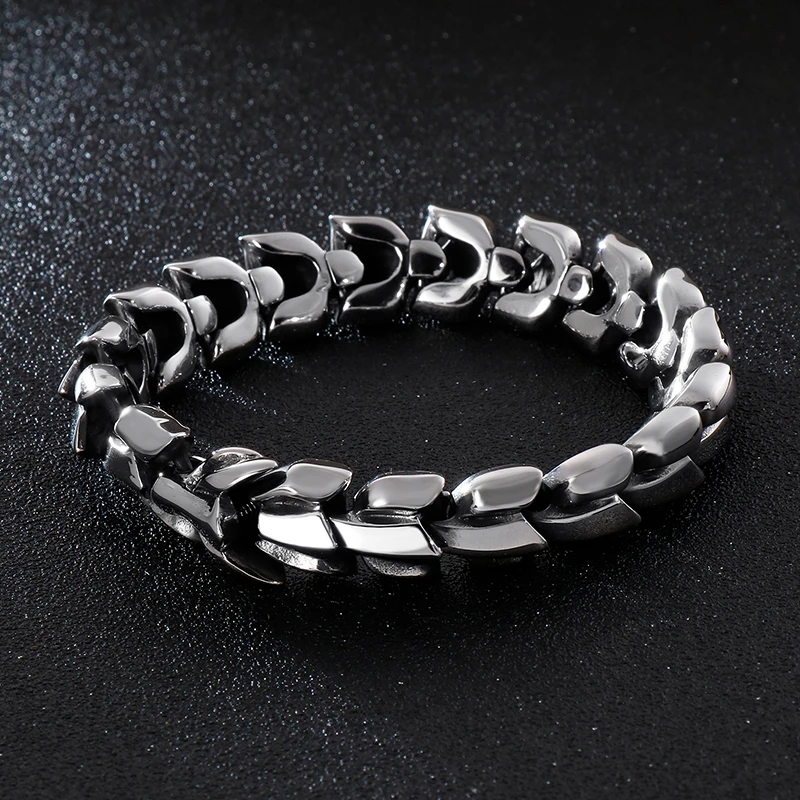 Hip-Hop Geometric Titanium Steel Plating Bracelets 1 Piece 2 Hip-Hop Geometric Titanium Steel Plating Bracelets 1 Piece - Image 2
