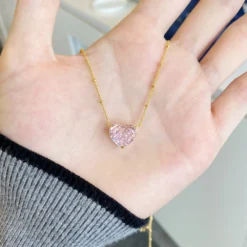 Fashion Heart Shape Sterling Silver Plating Zircon Pendant Necklace -Deals Glis Jewel Store 1612330742413660160 1