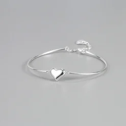 Fashion Heart Shape Silver Plating Bracelets 1 Piece