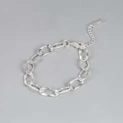 Simple Style Solid Color Silver Plating Hollow Out Bracelets 1 Piece -Deals Glis Jewel Store 1620674729532854272 1