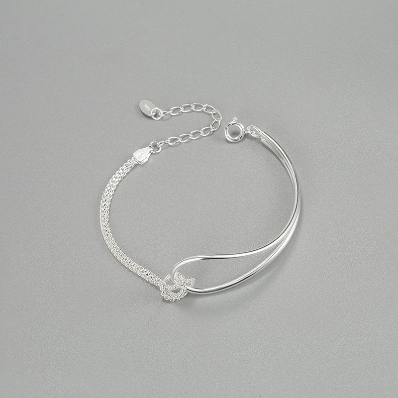 Fashion Knot Silver Bracelets 1 Piece 4 Fashion Knot Silver Bracelets 1 Piece - Image 4