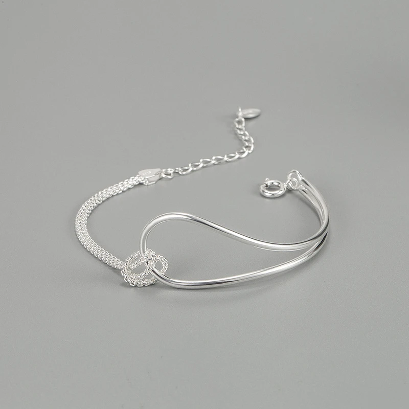 Fashion Knot Silver Bracelets 1 Piece 1 Fashion Knot Silver Bracelets 1 Piece