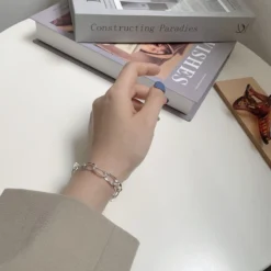 Simple Style Solid Color Silver Plating Hollow Out Bracelets 1 Piece -Deals Glis Jewel Store 1620677245045706752