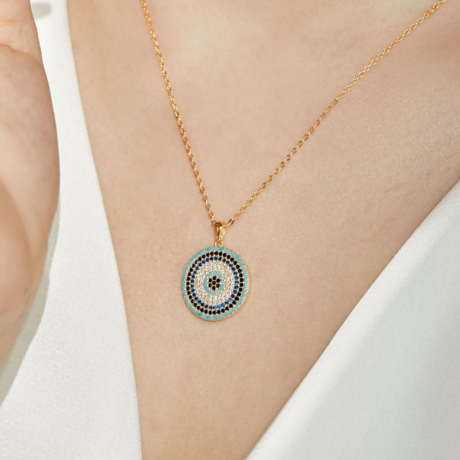 1 Piece Fashion Geometric Sterling Silver Plating Zircon Pendant Necklace 3 1 Piece Fashion Geometric Sterling Silver Plating Zircon Pendant Necklace - Image 3