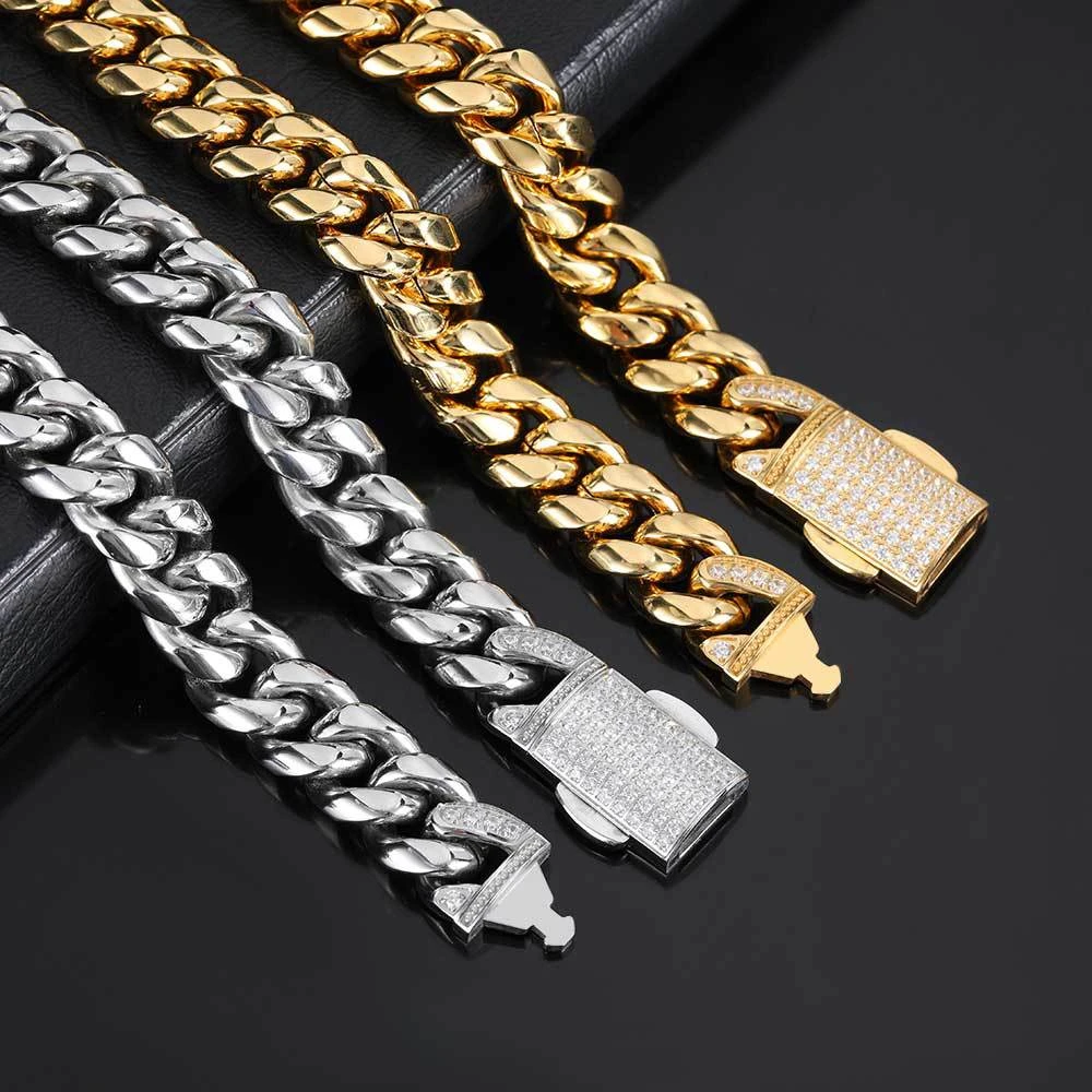 1 Piece Hip-Hop Solid Color Stainless Steel Bracelets Necklace 6 1 Piece Hip-Hop Solid Color Stainless Steel Bracelets Necklace - Image 6