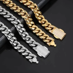 1 Piece Hip-Hop Solid Color Stainless Steel Bracelets Necklace