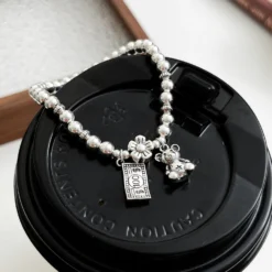 1 Piece Cute Animal Bear Sterling Silver Bracelets -Deals Glis Jewel Store 1627563277892587520