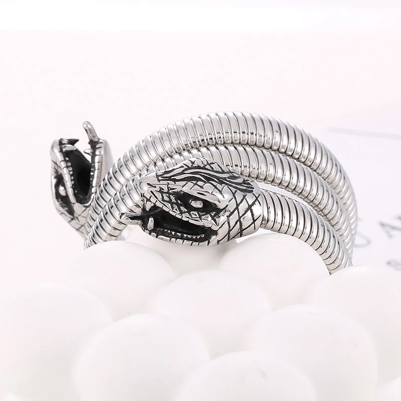 1 Piece Hip-Hop Snake Titanium Steel Plating Bangle 6 1 Piece Hip-Hop Snake Titanium Steel Plating Bangle - Image 6