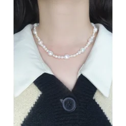 1 Piece Elegant Geometric Freshwater Pearl Necklace -Deals Glis Jewel Store 1630818425825792000