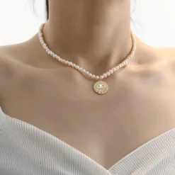 1 Piece Simple Style Devil'S Eye Copper Beaded Necklace -Deals Glis Jewel Store 1631231105770328064