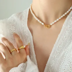 1 Piece Elegant Geometric Titanium Steel Necklace