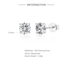 1 Pair Fashion Geometric Sterling Silver Inlay Zircon Ear Studs -Deals Glis Jewel Store 1632550203389251584