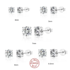 1 Pair Fashion Geometric Sterling Silver Inlay Zircon Ear Studs -Deals Glis Jewel Store 1632550204144226304 1