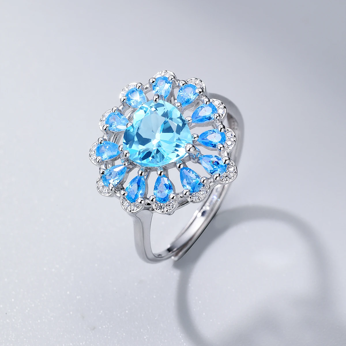 Simple Style Heart Shape Sterling Silver Inlay Zircon Rings 5 Simple Style Heart Shape Sterling Silver Inlay Zircon Rings - Image 5