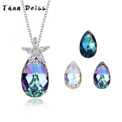 1 Piece Sweet Water Droplets Sterling Silver Plating Inlay Artificial Gemstones Pendant Necklace -Deals Glis Jewel Store 1637665123529265152