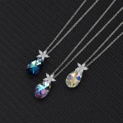 1 Piece Sweet Water Droplets Sterling Silver Plating Inlay Artificial Gemstones Pendant Necklace -Deals Glis Jewel Store 1637665135361396736 1