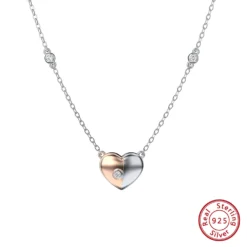 1 Piece Simple Style Heart Shape Sterling Silver Inlay Zircon Pendant Necklace 7 1 Piece Simple Style Heart Shape Sterling Silver Inlay Zircon Pendant Necklace -Deals Glis Jewel Store 1637691849869234176
