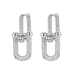 1 Pair Hip-Hop U Shape Sterling Silver Plating Drop Earrings -Deals Glis Jewel Store 1638381939184504832
