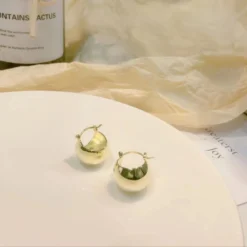 1 Pair Simple Style Solid Color Sterling Silver Plating Gold Plated Ear Studs -Deals Glis Jewel Store 1638496678199824384