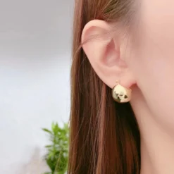 1 Pair Simple Style Solid Color Sterling Silver Plating Gold Plated Ear Studs