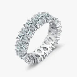 Luxurious Water Droplets Sterling Silver Inlay Zircon Rings -Deals Glis Jewel Store 1639102363052675072