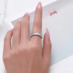 Luxurious Water Droplets Sterling Silver Inlay Zircon Rings -Deals Glis Jewel Store 1639102363082035200