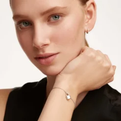 Modern Style Simple Style Lock Sterling Silver Plating Inlay Zircon Bracelets 8 Modern Style Simple Style Lock Sterling Silver Plating Inlay Zircon Bracelets -Deals Glis Jewel Store 1640155165053030400