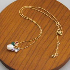 Elegant Square Heart Shape Freshwater Pearl Copper Inlay Zircon Pendant Necklace -Deals Glis Jewel Store 1640530230873559040