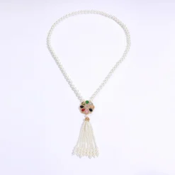 Vintage Style Shiny Flower Imitation Pearl Copper Plating Inlay Zircon 18K Gold Plated Women'S Necklace -Deals Glis Jewel Store 1641386093523898368