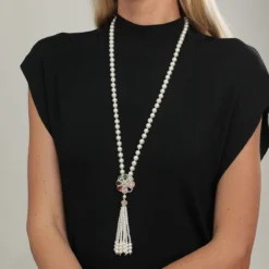 Vintage Style Shiny Flower Imitation Pearl Copper Plating Inlay Zircon 18K Gold Plated Women'S Necklace